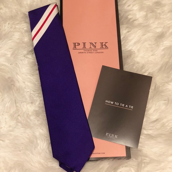 Thomas Pink Other - ✨NEW✨ Thomas Pink Tie - Purple w/ White/Red Stripe